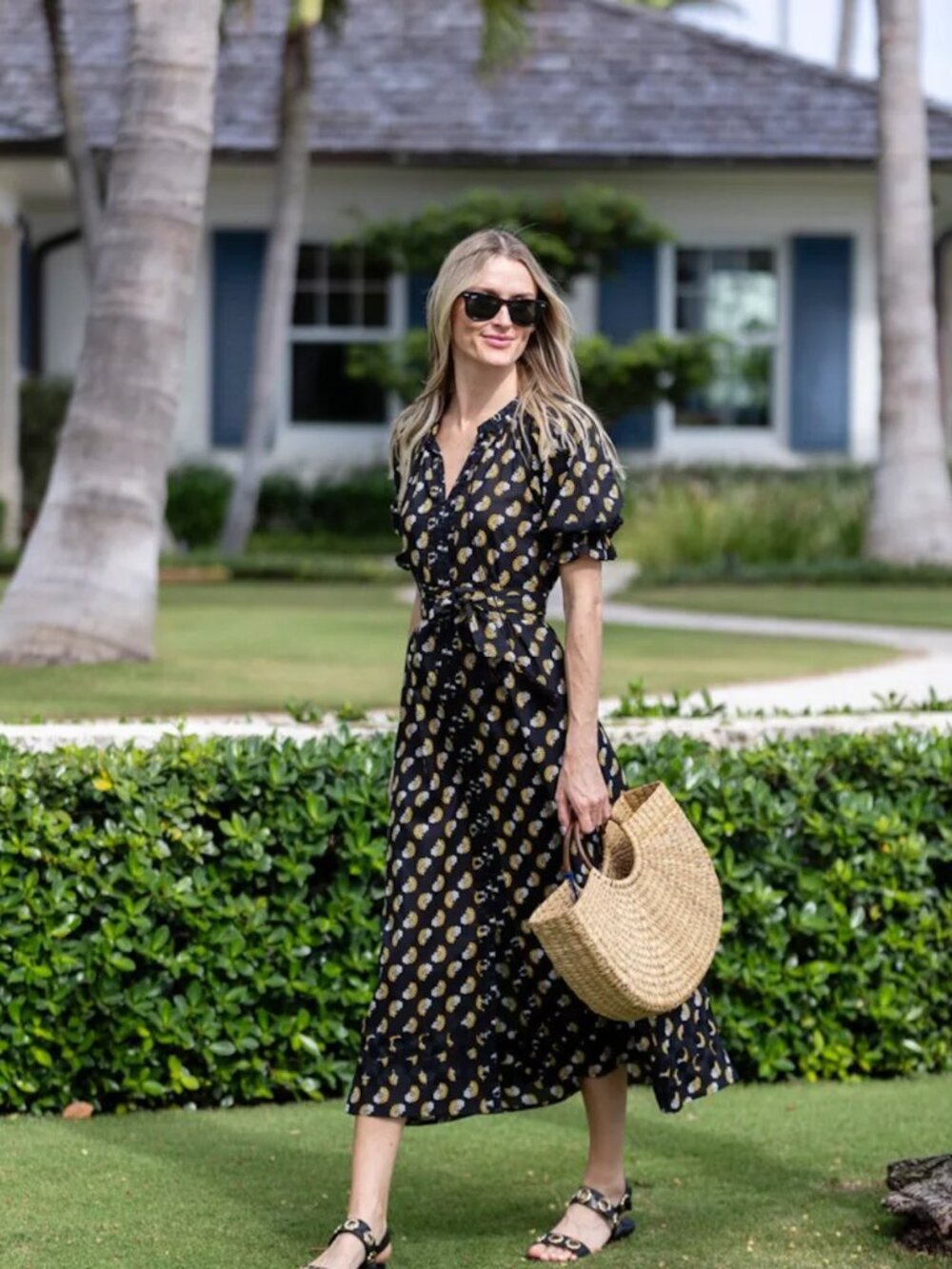 JULIA AMORY - Zoe Dress Black and Gold, Size XS